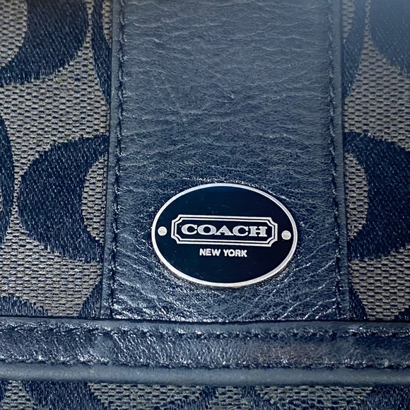 Coach Black and Brown Legacy Signature Checkbook Wallet - Picture 2 of 13